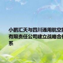 小鹏汇天与四川通用航空投资管理有限责任公司建立战略合作伙伴关系