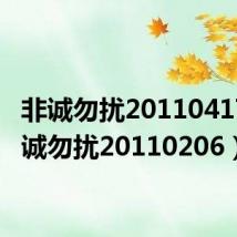 非诚勿扰20110417(非诚勿扰20110206)