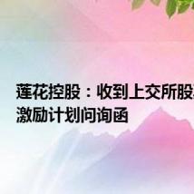 莲花控股:收到上交所股票期权激励计划问询函