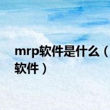 mrp软件是什么(mrp软件)