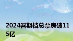 2024暑期档总票房破115亿