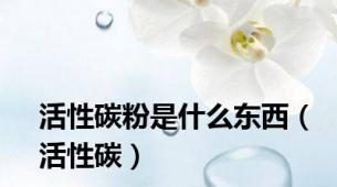 活性碳粉是什么东西（活性碳）