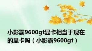 小影霸9600gt显卡相当于现在的显卡吗（小影霸9600gt）