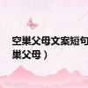 空巢父母文案短句（空巢父母）