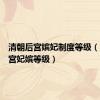 清朝后宫嫔妃制度等级（清朝后宫妃嫔等级）