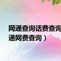 网通查询话费查询(网通网费查询)