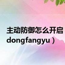 主动防御怎么开启(zhudongfangyu)