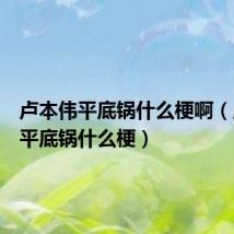 卢本伟平底锅什么梗啊(卢本伟平底锅什么梗)