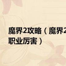魔界2攻略(魔界2什么职业厉害)