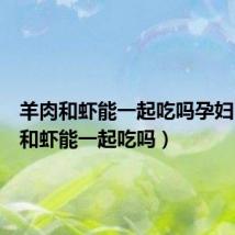 羊肉和虾能一起吃吗孕妇(羊肉和虾能一起吃吗)
