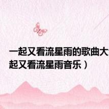一起又看流星雨的歌曲大全(一起又看流星雨音乐)