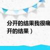 分开的结果我很痛（分开的结果）