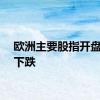 欧洲主要股指开盘小幅下跌