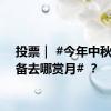 投票｜ #今年中秋你准备去哪赏月# ？