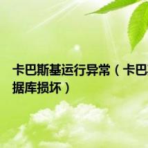 卡巴斯基运行异常(卡巴斯基数据库损坏)