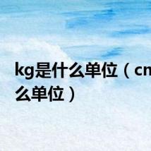 kg是什么单位(cm是什么单位)