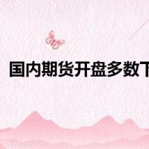 国内期货开盘多数下跌
