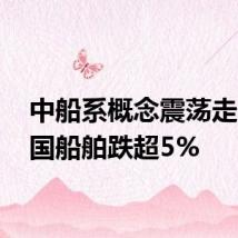 中船系概念震荡走低 中国船舶跌超5%