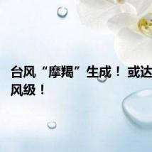 台风“摩羯”生成！ 或达超强台风级！