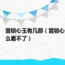 宫锁心玉有几部(宫锁心玉为什么看不了)
