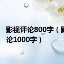 影视评论800字(影视评论1000字)
