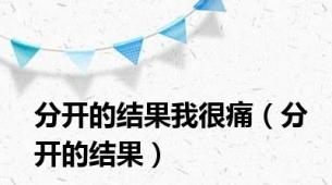分开的结果我很痛（分开的结果）