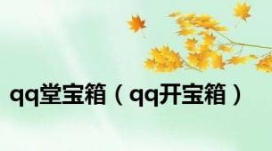 qq堂宝箱（qq开宝箱）