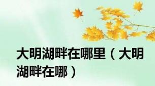 大明湖畔在哪里（大明湖畔在哪）