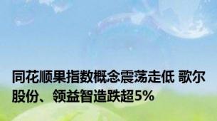 同花顺果指数概念震荡走低 歌尔股份、领益智造跌超5%