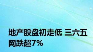 地产股盘初走低 三六五网跌超7%
