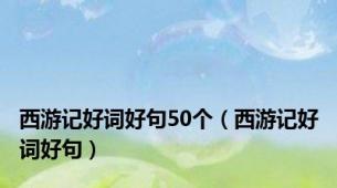 西游记好词好句50个（西游记好词好句）