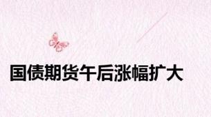 国债期货午后涨幅扩大