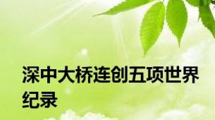深中大桥连创五项世界纪录