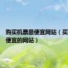 购买机票最便宜网站（买机票最便宜的网站）