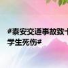 #泰安交通事故致十余名学生死伤#