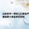 山东东平一学校门口发生严重交通事故致十余名学生死伤