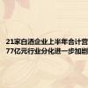 21家白酒企业上半年合计营收超2477亿元行业分化进一步加剧