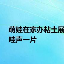 萌娃在家办粘土展全家哇声一片