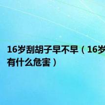 16岁刮胡子早不早(16岁刮胡子有什么危害)