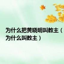 为什么把黄晓明叫教主(黄晓明为什么叫教主)