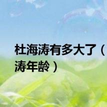 杜海涛有多大了(杜海涛年龄)