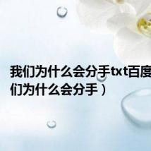 我们为什么会分手txt百度云(我们为什么会分手)