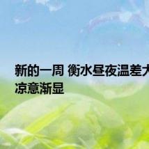 新的一周 衡水昼夜温差大 早晚凉意渐显