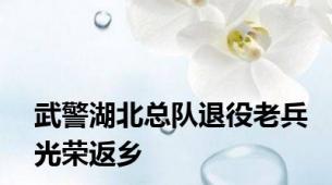 武警湖北总队退役老兵光荣返乡