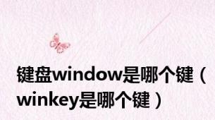 键盘window是哪个键（winkey是哪个键）