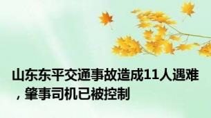 山东东平交通事故造成11人遇难，肇事司机已被控制