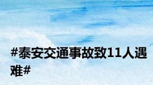 #泰安交通事故致11人遇难#
