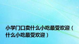 小学门口卖什么小吃最受欢迎（什么小吃最受欢迎）
