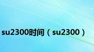 su2300时间（su2300）