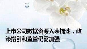 上市公司数据资源入表提速，政策指引和监管仍需加强